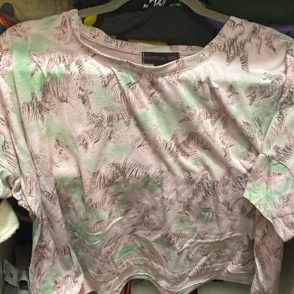 Material Girl Pastel Tiger Print Top